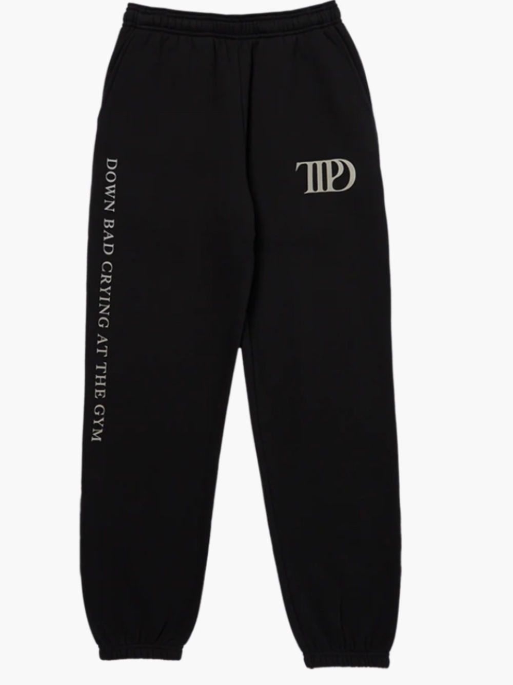 Taylor Swift TTPD Down Bad Jogger Sweatpants Black Size Medium M